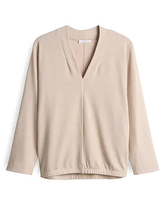 OPUS | Nome prodotto: Pullover SLUTO
Marca: OPUS
Colore: beige
Categorie: Moda,Donna

Lunghezza manica: Manica a 3/4
Scollo: Scollo a V
Materiale: Viscosa, Poliestere / Poliammide, Stretch
Motivo: Tinta unita
Vestibilità (capispalla): Ampia
Stile: Pure | 